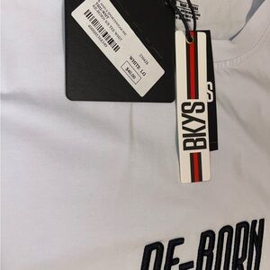BKYS White Short Sleeve Men's Tee
